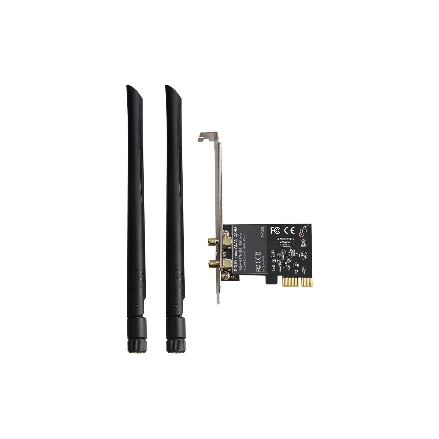 HYFAI Realtek 8812AE AC1200Mbps 1200M 2.4 & 5GHz Duan Band WiFi PCIe PCI  Express Lan Card with Low Profile Brackets
