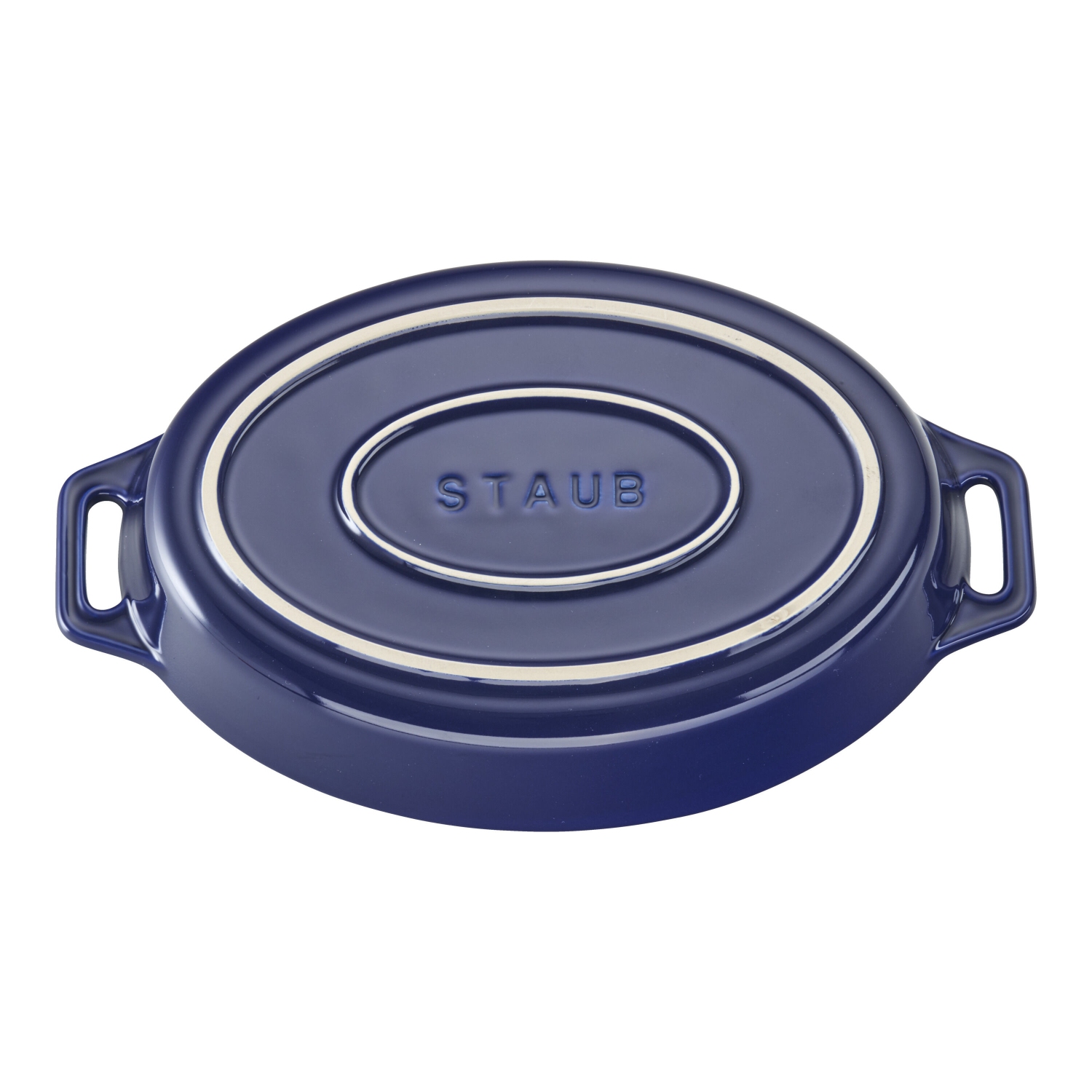 STAUB – Plat de cuisson ovale en céramique Ceramique 0,4&nbsp;ml, bleu foncé