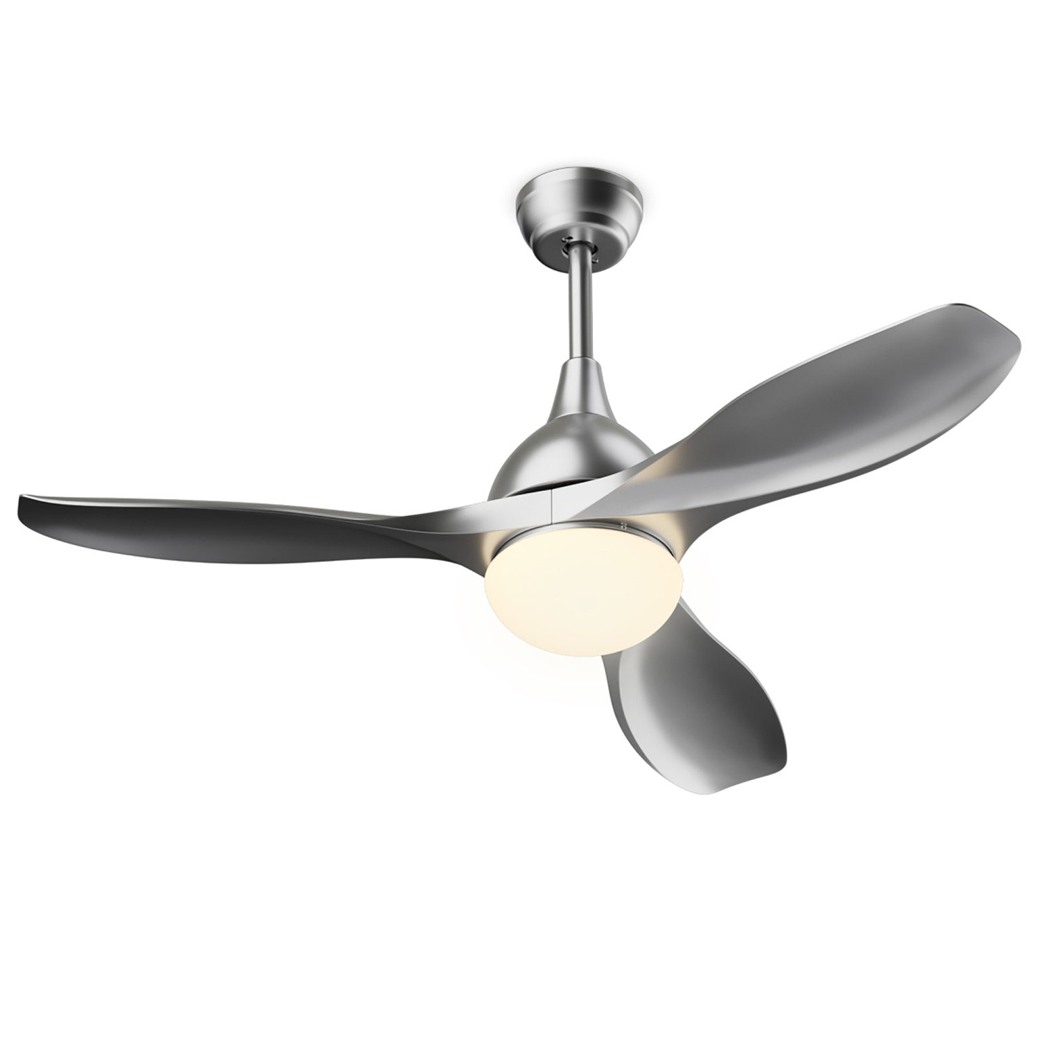 Costway 48" Ceiling Fan w/ Remote Control Dimmable LED Light Modern Reversible Blades
