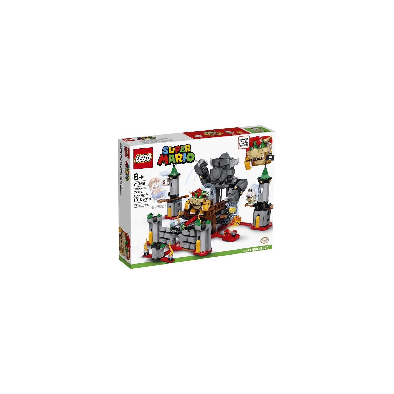 LEGO Super Mario: Bowser's Castle Boss Battle Expansion - 1010 Piece Building Kit [LEGO, #71369, Ages 8+]