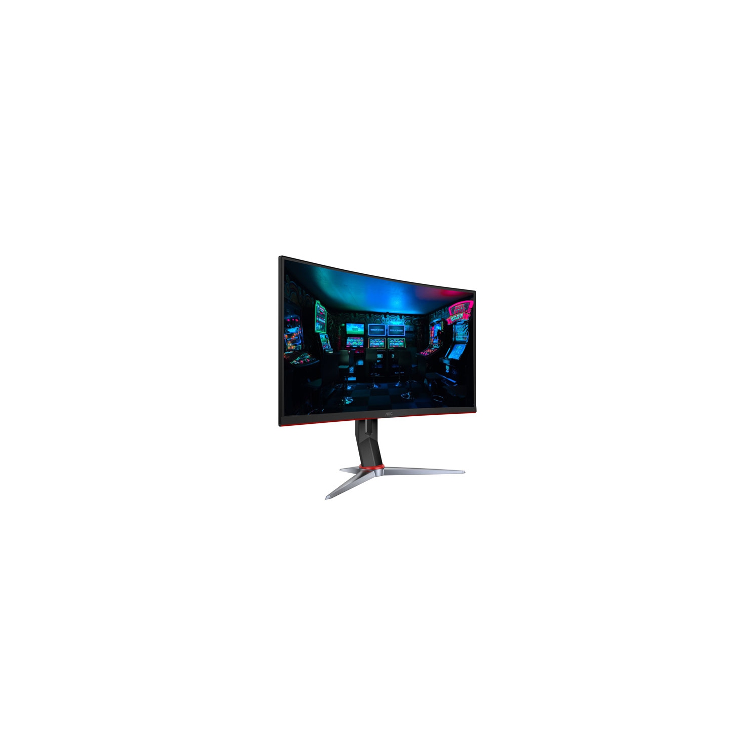AOC 27" FHD 165Hz 1ms GTG Curved VA LED FreeSync Gaming Monitor - Black/Red - Open Box