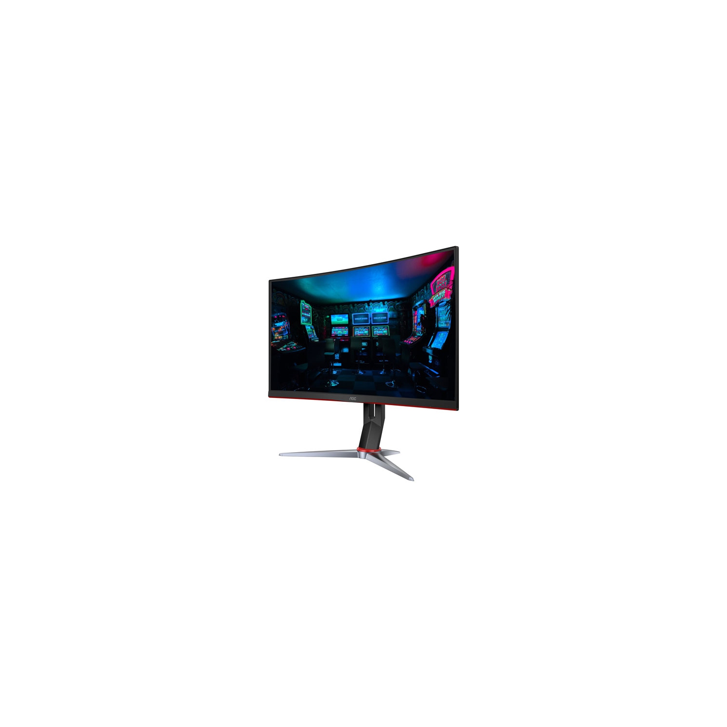 AOC 27" FHD 165Hz 1ms GTG Curved VA LED FreeSync Gaming Monitor - Black/Red - Open Box