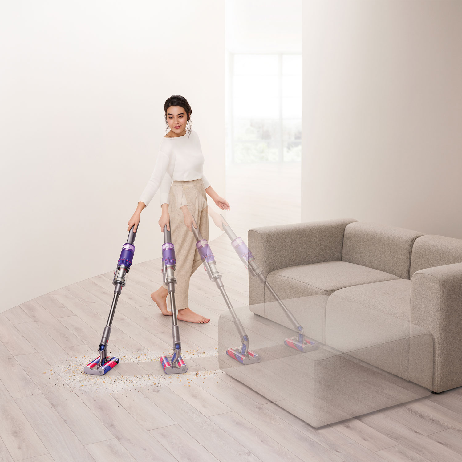 Dyson Omni-glide Origin 紫 Dyson Omni-Glide Cordless Stick Vacuum - Purple/Silver | Best Buy