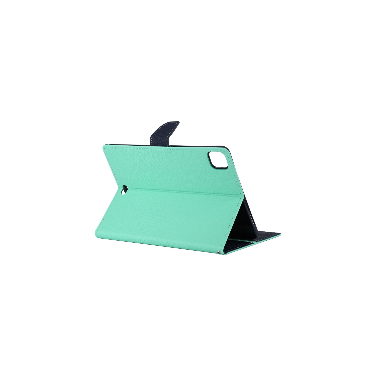 TopSave Goospery FANCY Card Holder Fabric+TPU Folio Flip Tablet Cover For iPad Pro 12.9"(2020), Teal