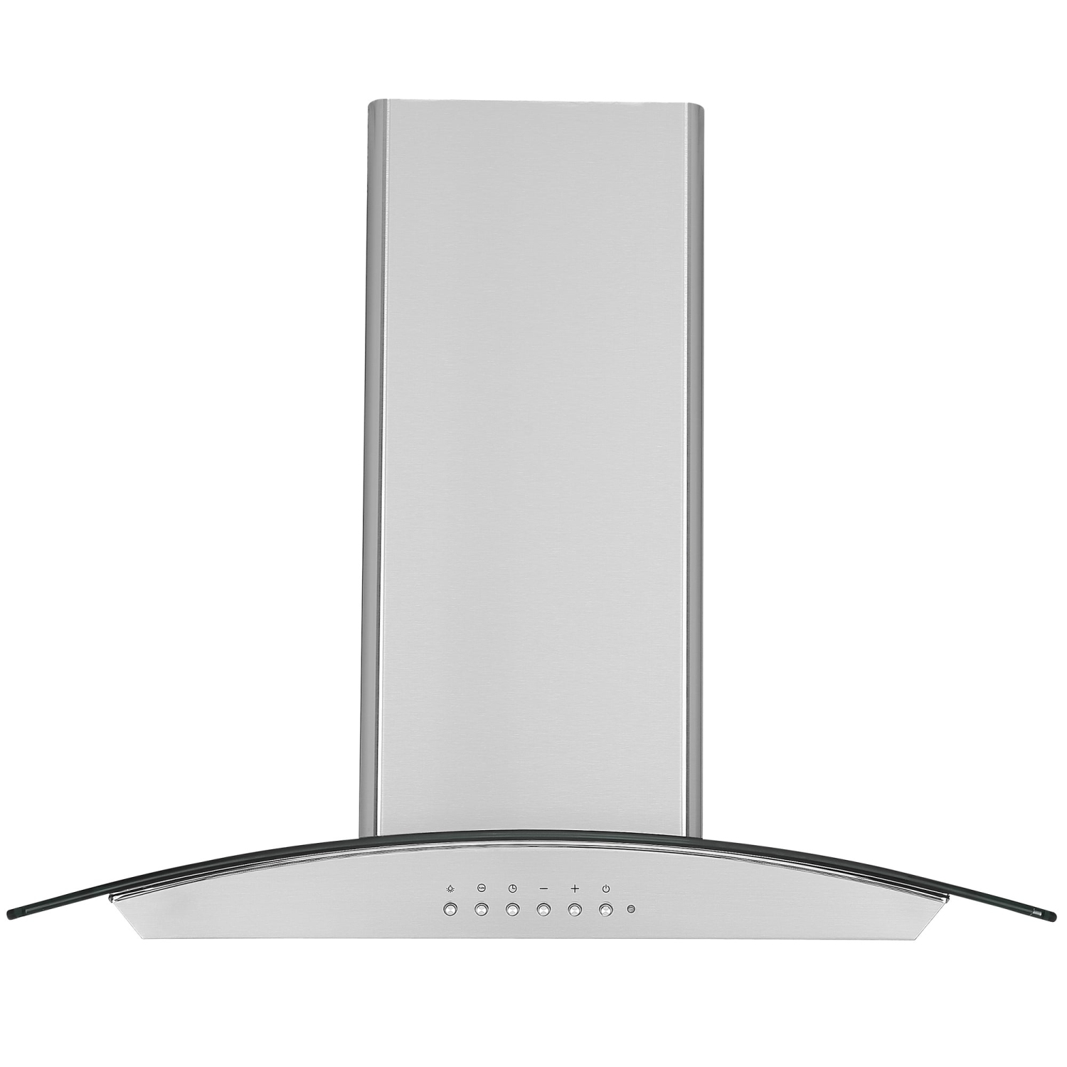 Ancona 30" 450 CFM Convertible Island Glass Canopy Range Hood in Stainless Steel with Auto Night Light Feature