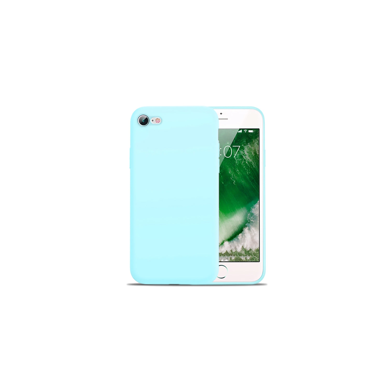 PANDACO Soft Shell Matte Mint Blue Case for iPhone 6 Plus or iPhone 6S Plus