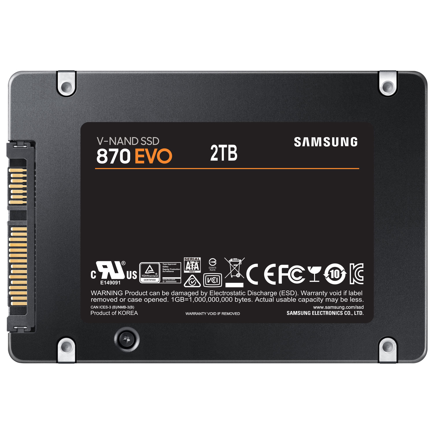 Samsung 870 EVO 2TB SATA III Internal Solid State Drive (MZ-77E2T0B/AM) -  English