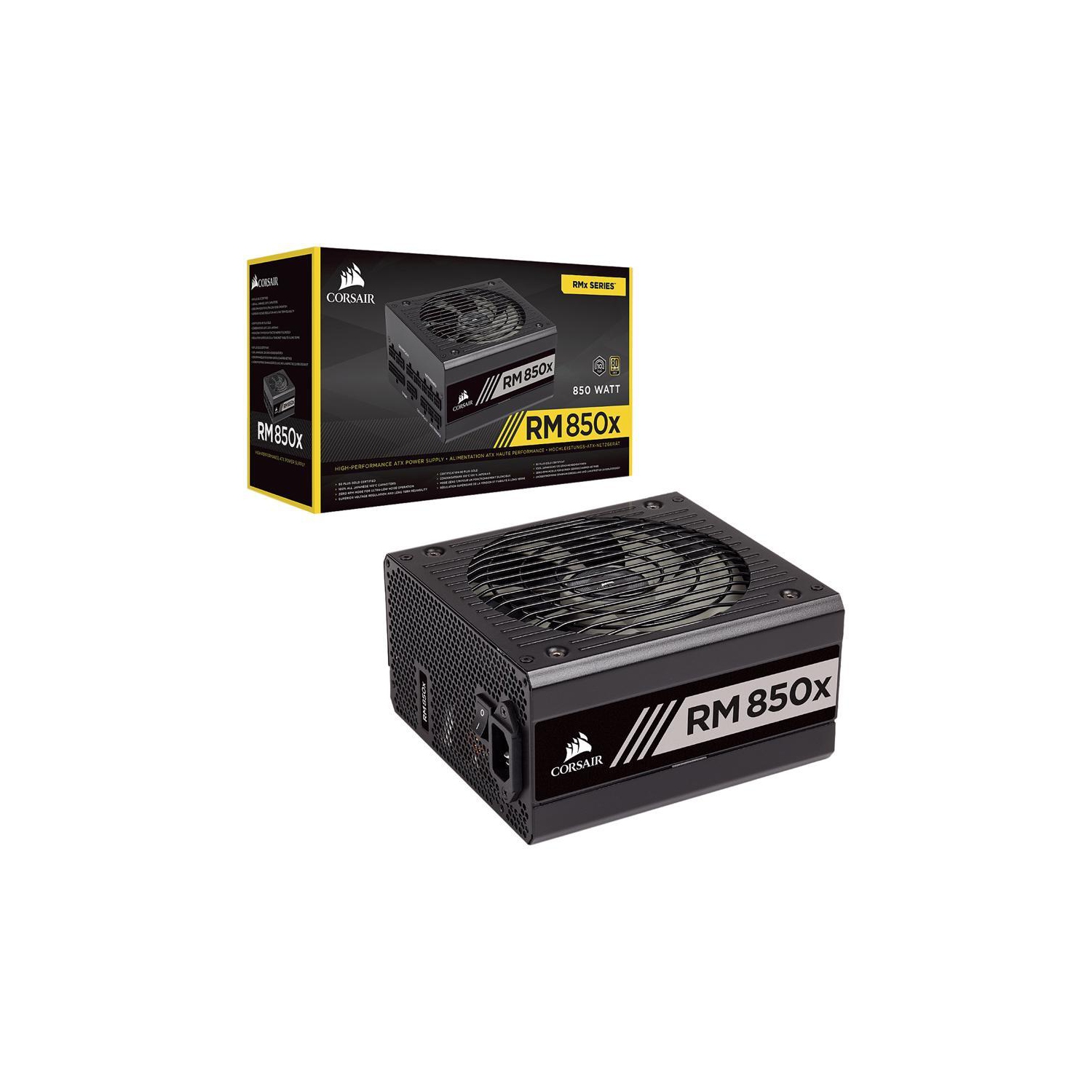 CORSAIR POWER SUPPLY RMx Series RM850x CP-9020180-NA 850W ATX12V / EPS12V 80 PLUS GOLD Certified Full Modular Power Supply