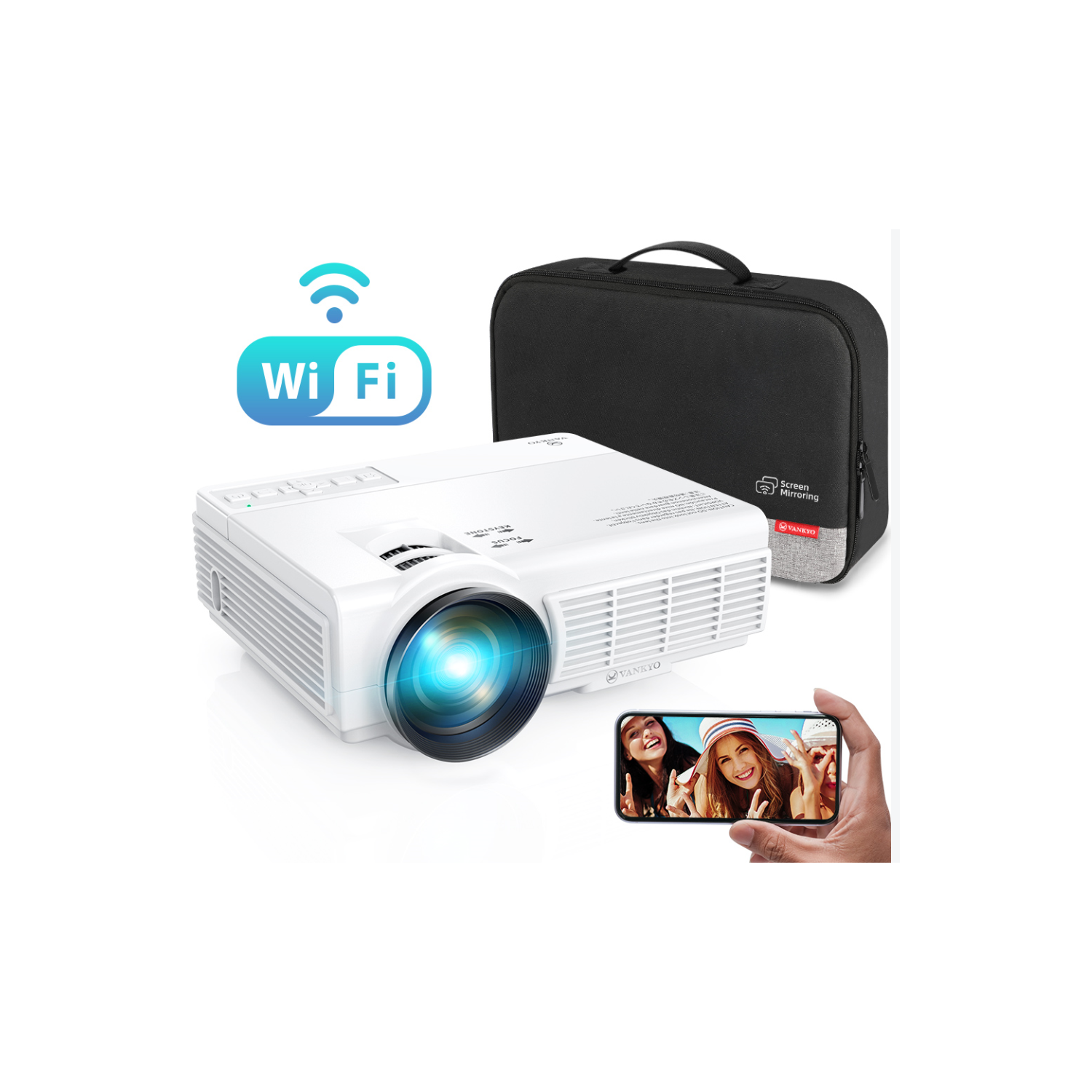 Vankyo Leisure 3 PRO Wireless Mini Projector - White