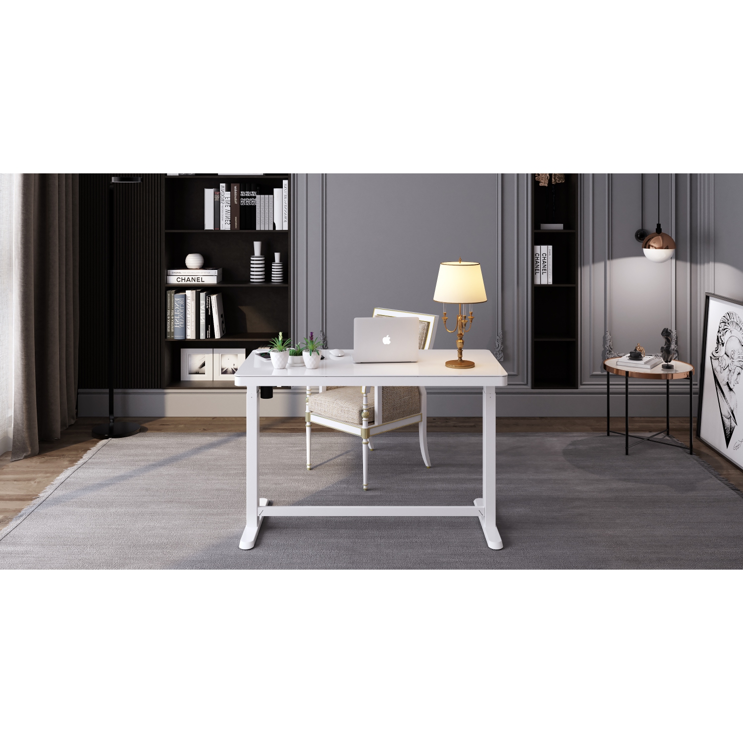 Koble Juno Height-Adjustable Desk with Wireless Charging, Dry