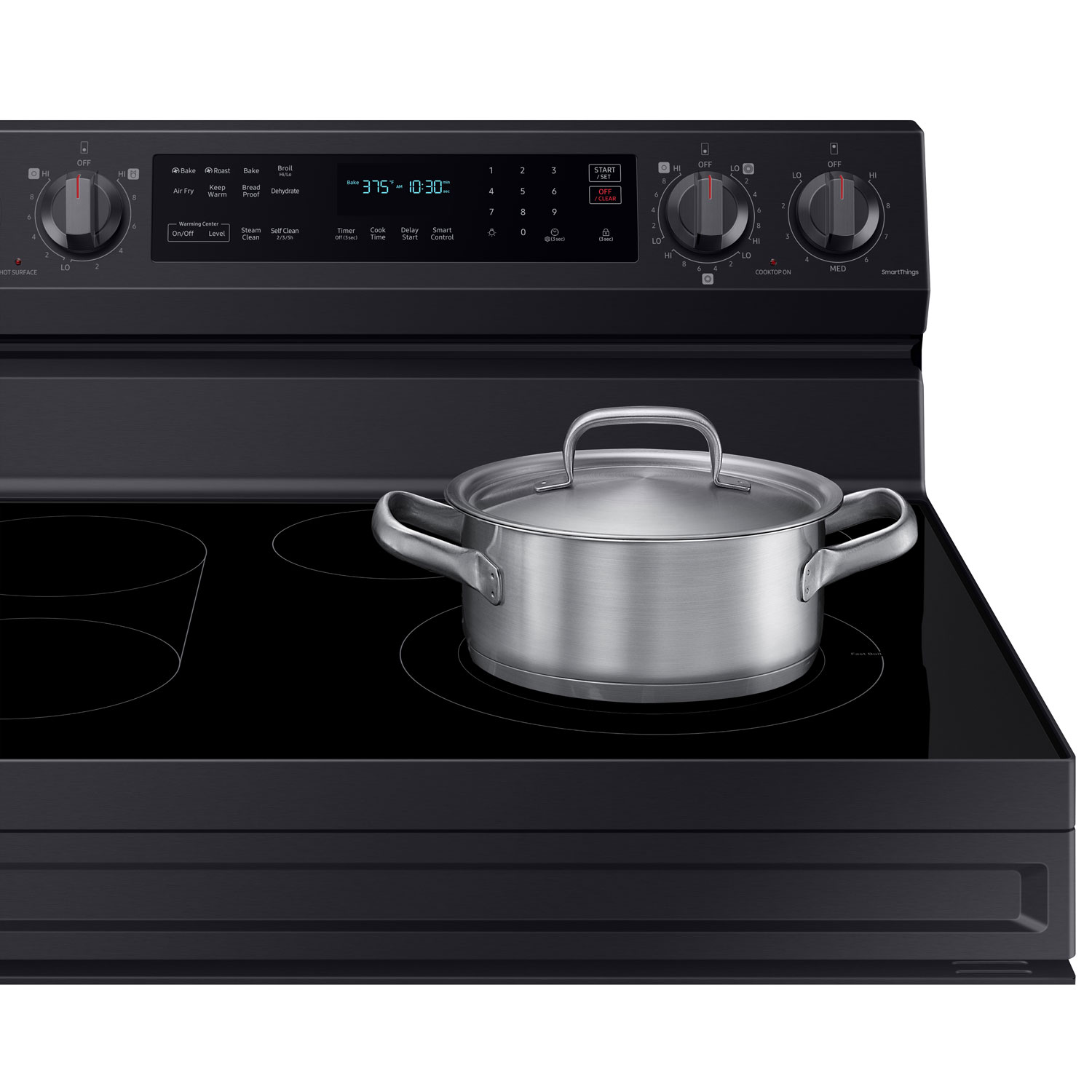 Samsung 30" 6.3 Cu. Ft. True Convection Electric Air Fry Range - Black Stainless