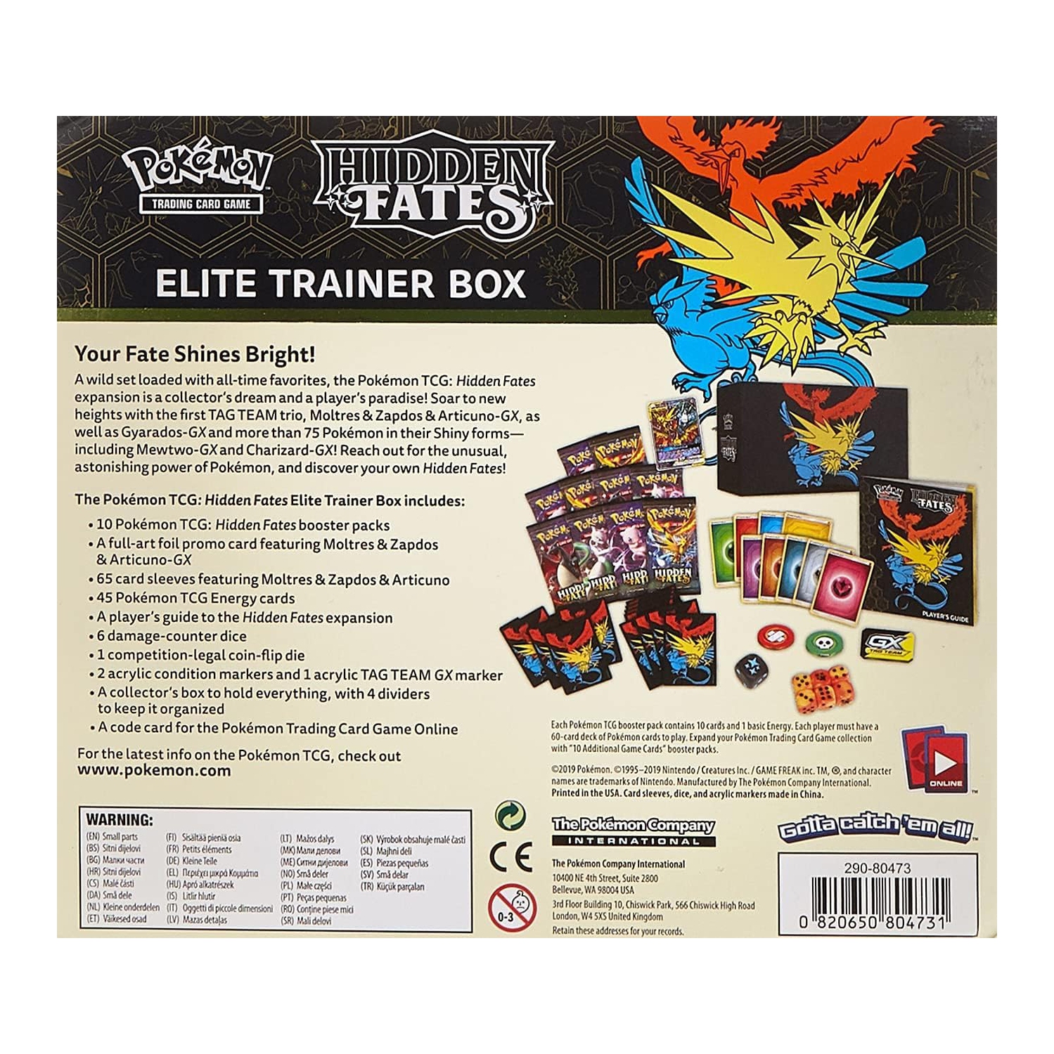 Pokemon TCG: Hidden Fates Elite Trainer Box