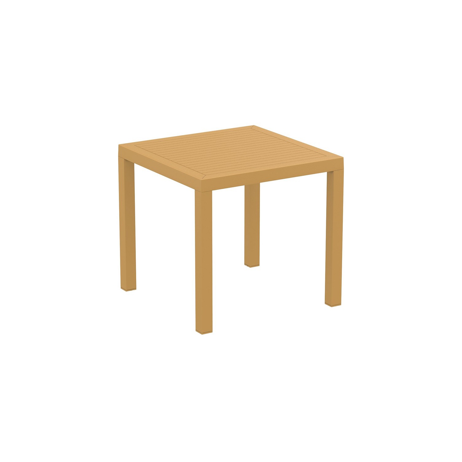 Ensemble patio de 5 pièces en résine carrée Artemis de Compamia - Teck brun