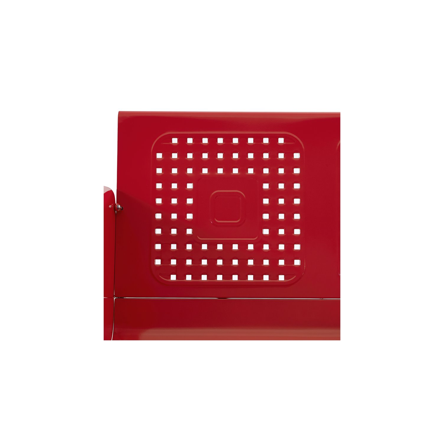 Causeuse de jardin coulissante en métal Pemberly Row, rouge