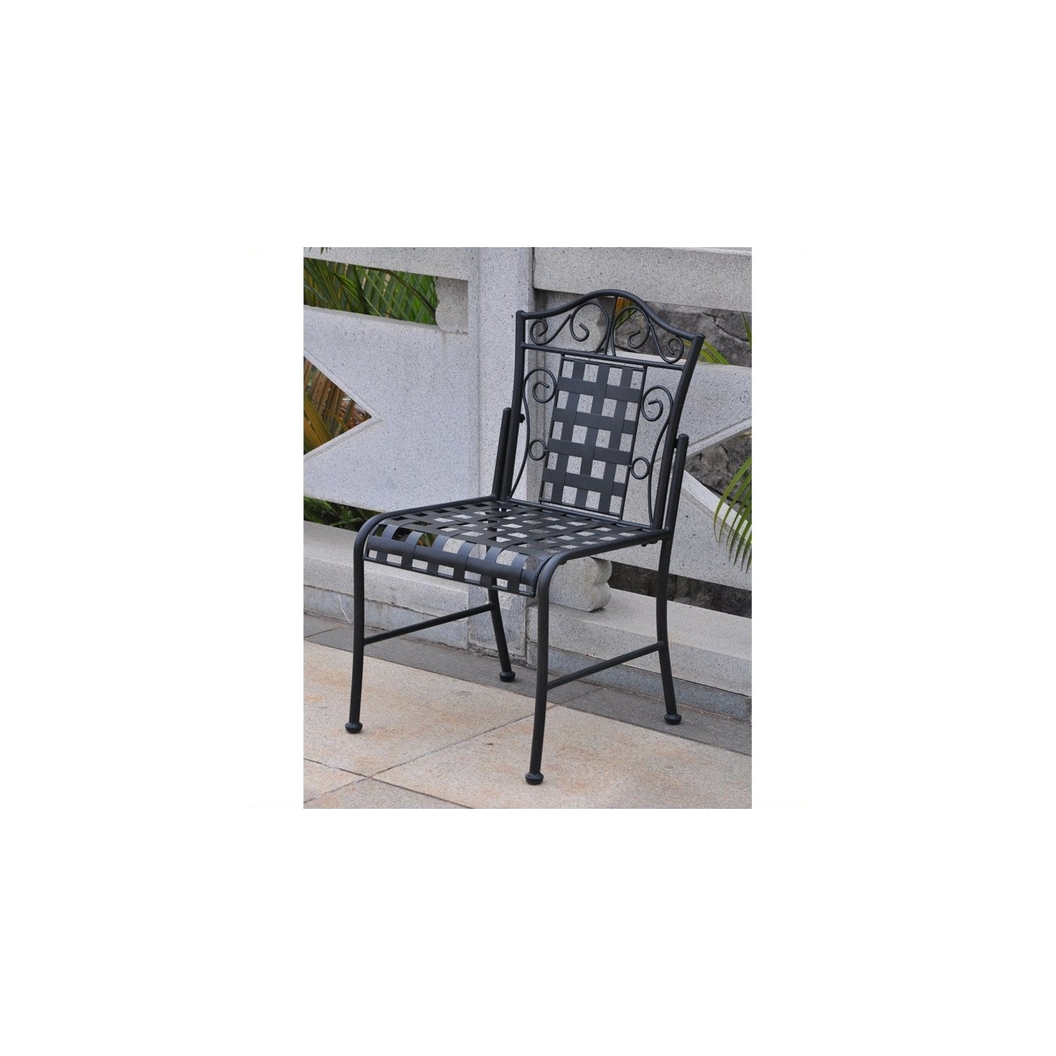 Pemberly Row 3 Piece Iron Patio Bistro Set in Black