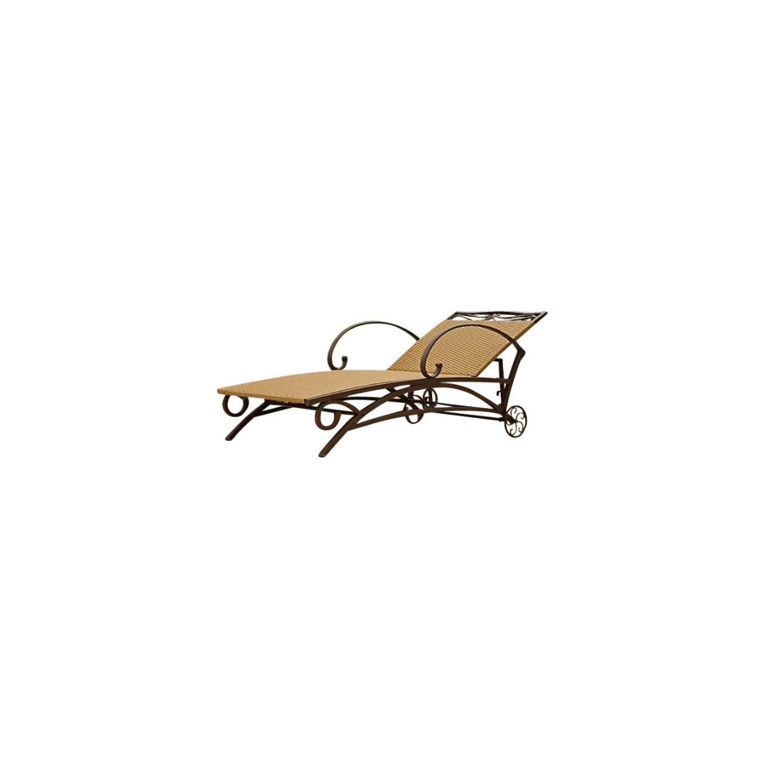 Pemberly Row Patio Chaise Lounge in Honey Pecan Best Buy Canada