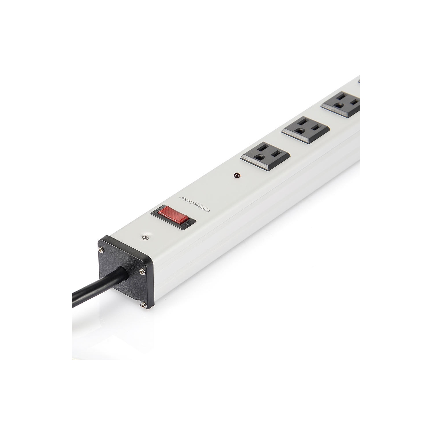 12-Outlet 5-Foot Cord Surge Protector Power Strip Heavy-Duty Aluminum Alloy Metal Power Strip with Ultra Long Power Cord