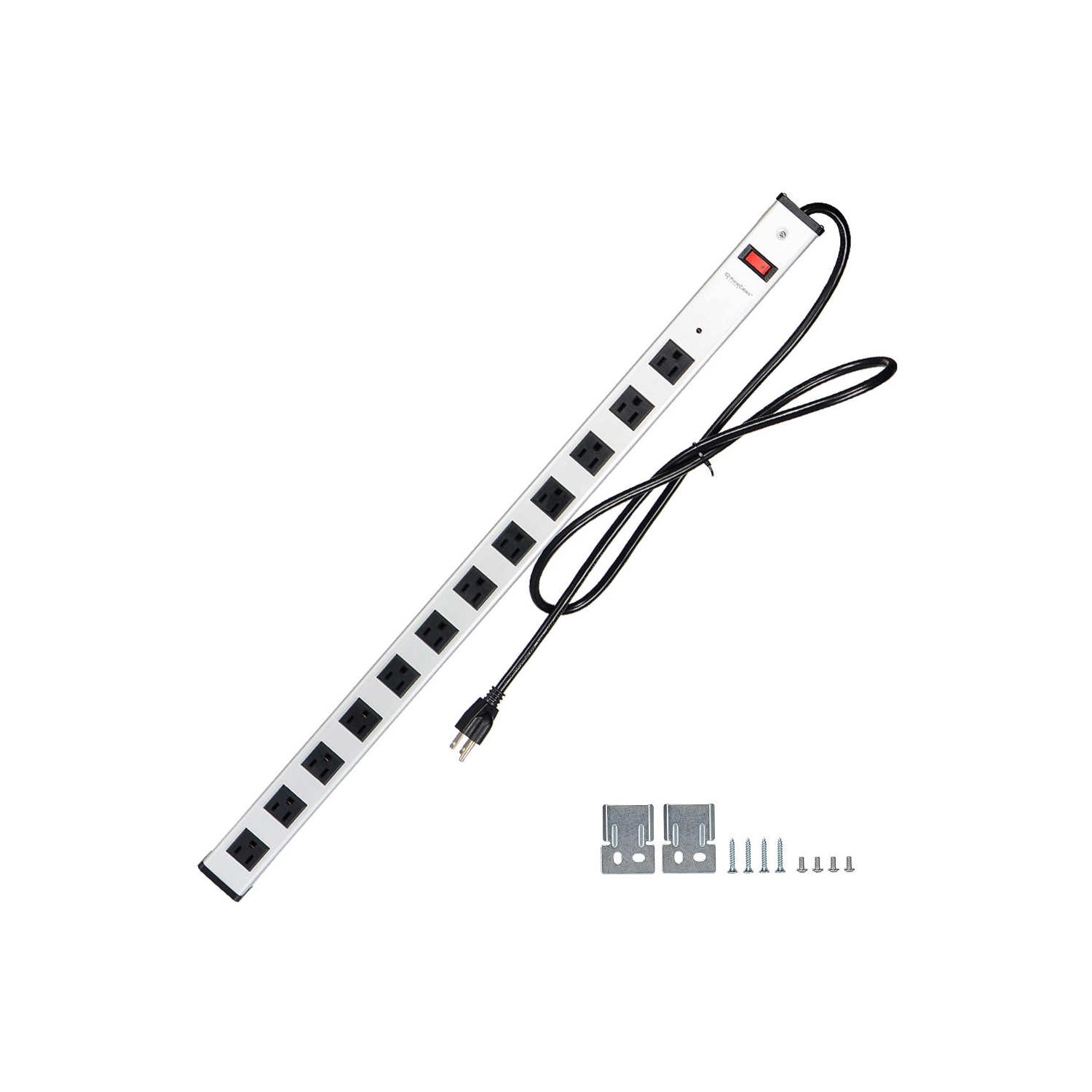 12-Outlet 5-Foot Cord Surge Protector Power Strip Heavy-Duty Aluminum Alloy Metal Power Strip with Ultra Long Power Cord