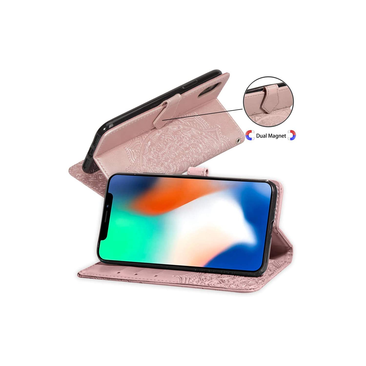 Luxe cuir cuir fleur Mandala étui portefeuille cuir pu haut de gamme SKYXD Luxury 3D pour Galaxy S20 FE de Samsung