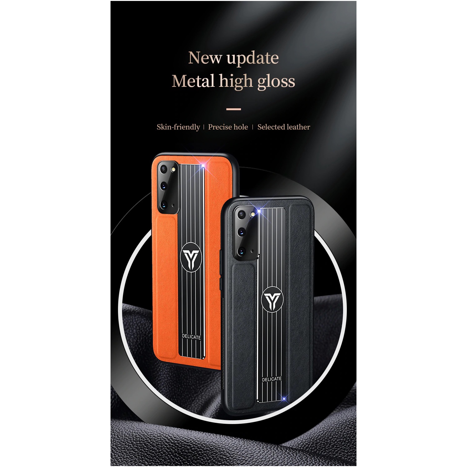 Étui Cuir Hybride Téléphone Étui PU Cuir Dur PC Case Cover Fundas Pour Samsung Galaxy Note 20 Ultra