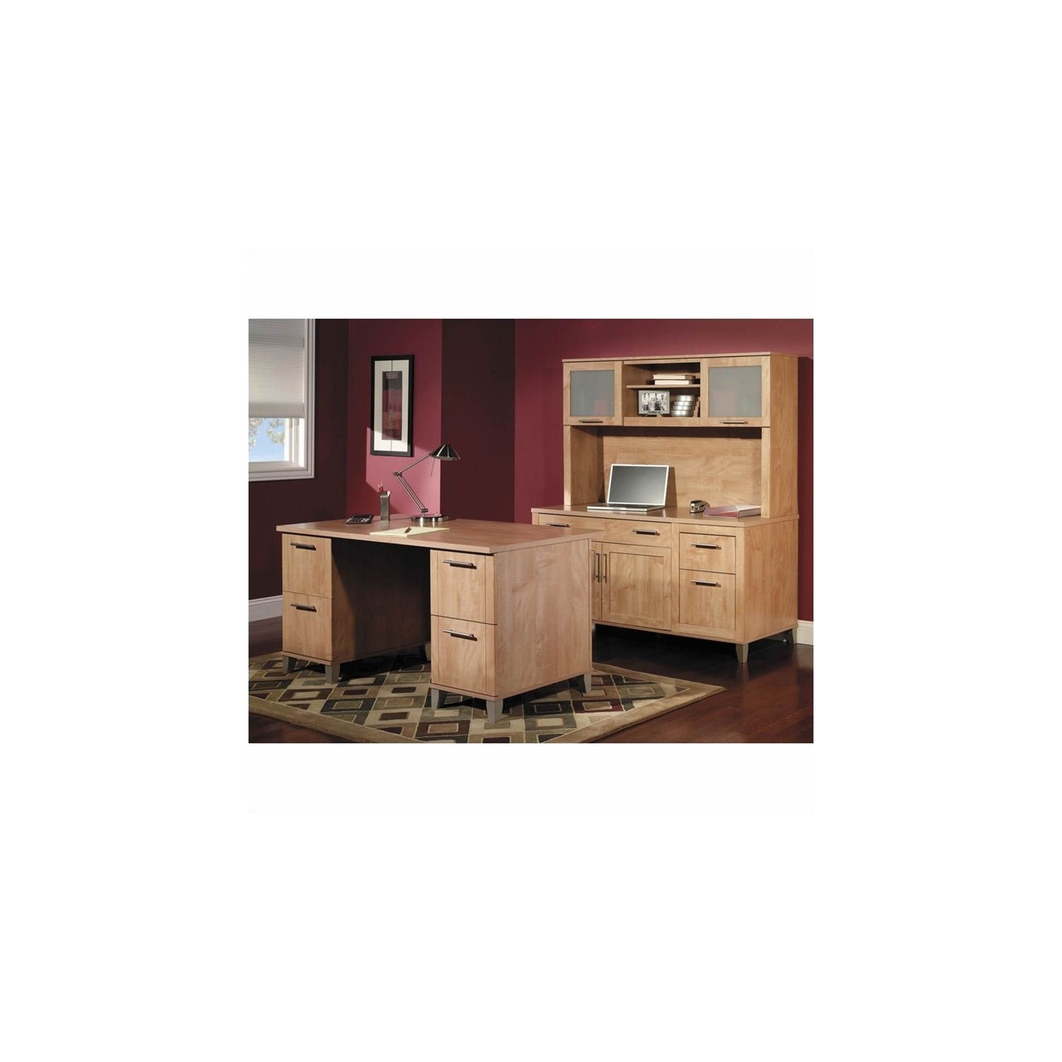 Scranton & Co 60" Wood Desk in Maple Cross
