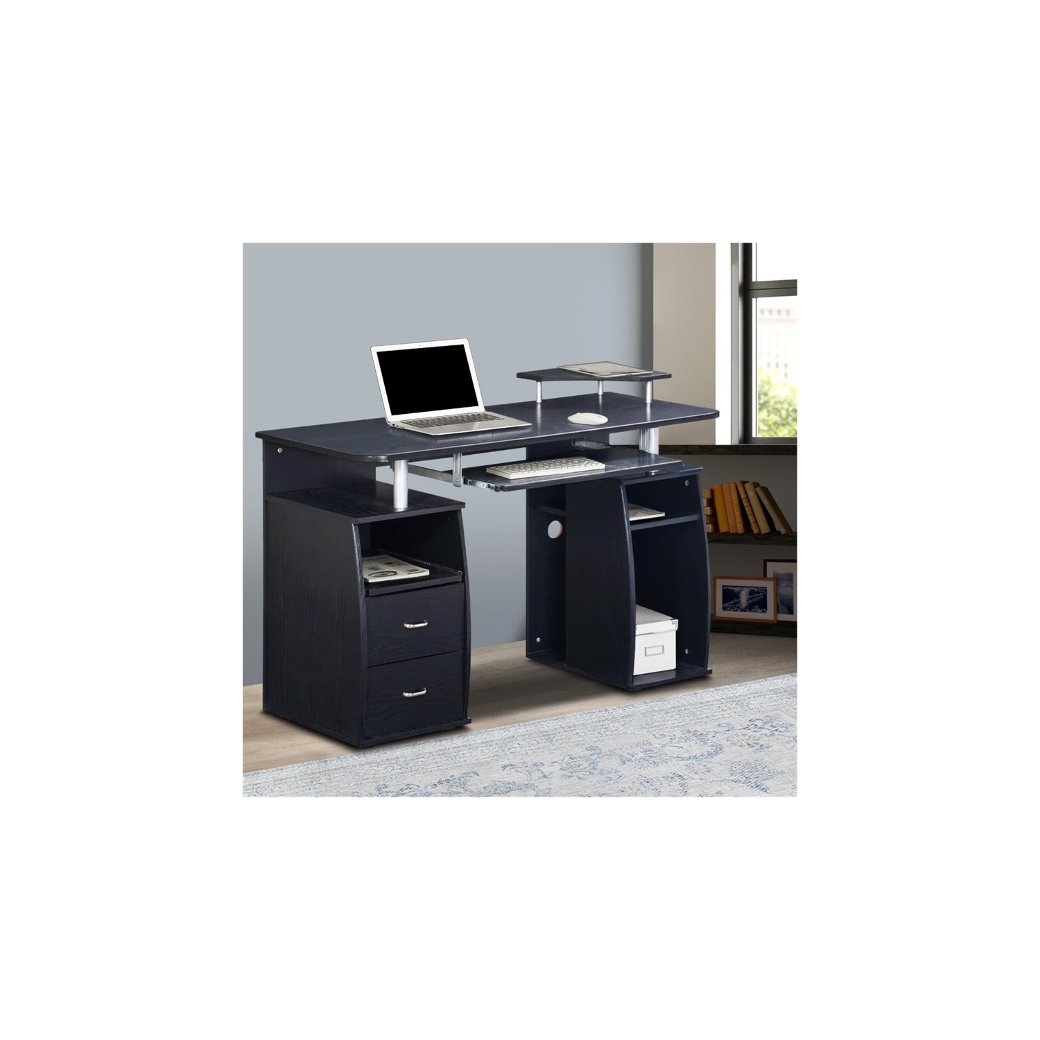 Bureau d’ordinateur en bois Pemberly Row, fini espresso