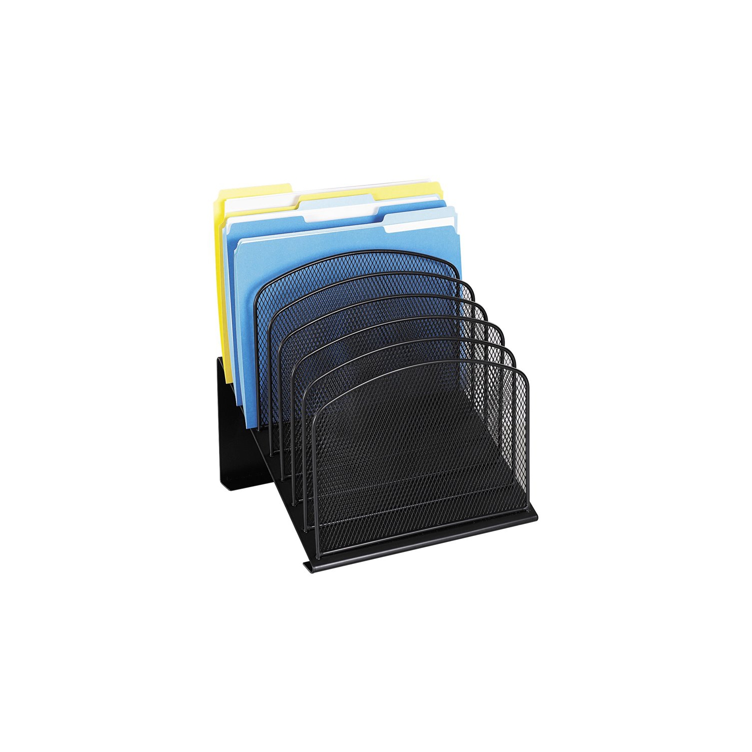 Range-tout de bureau en filet noir Scranton & Co avec 8 sections implantées