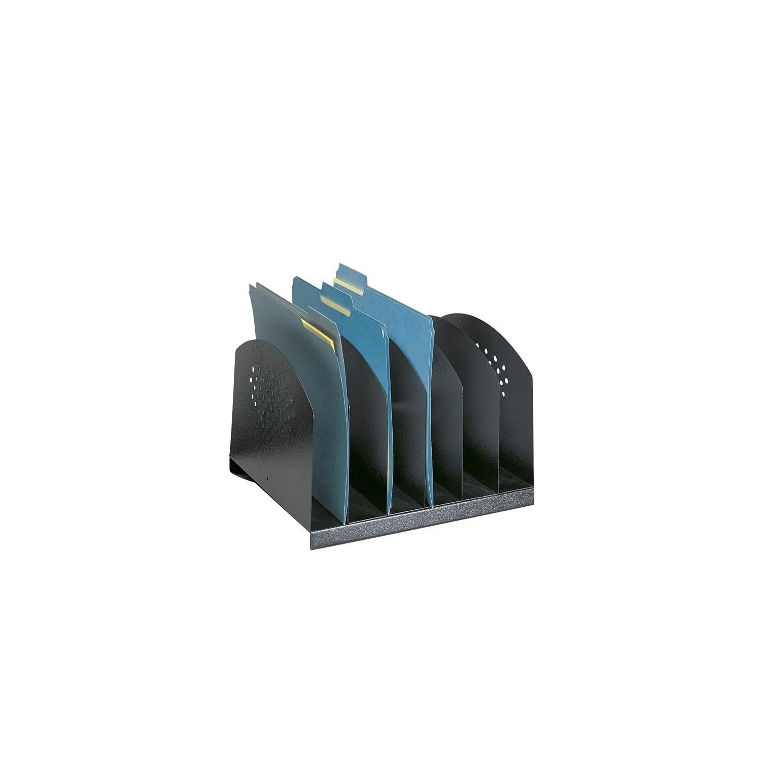 Étagère de bureau en acier à six sections Scranton & Co, noir