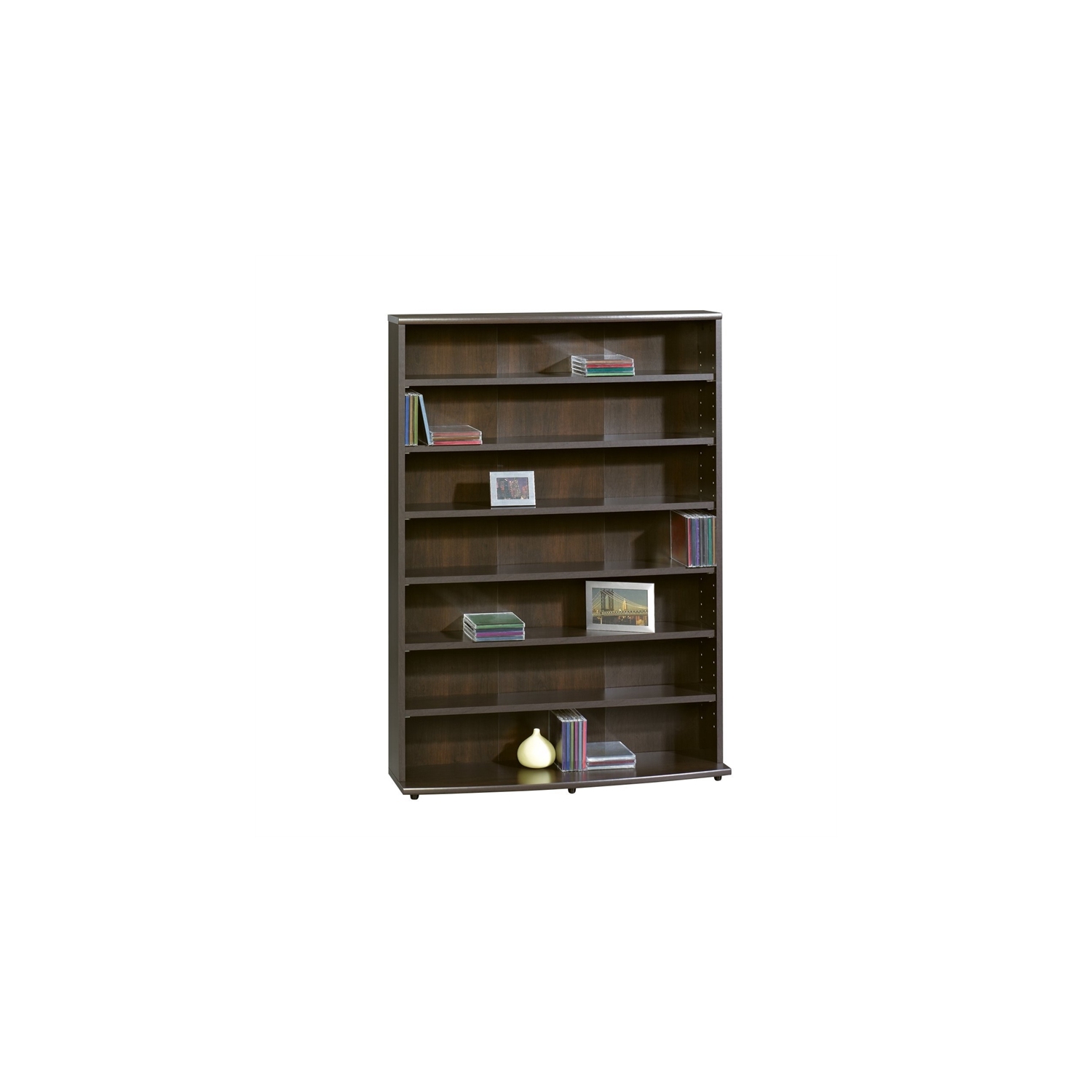 Pemberly Row 46" Multimedia Storage Rack in Cinnamon Cherry