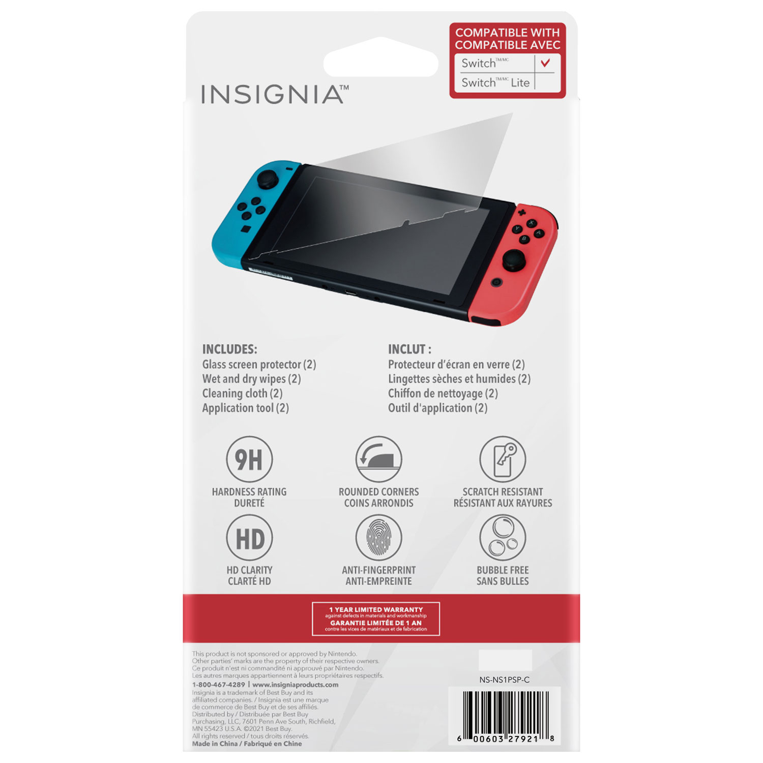 Protecteur d'écran en verre d'Insignia pour Switch - Seulement à Best Buy