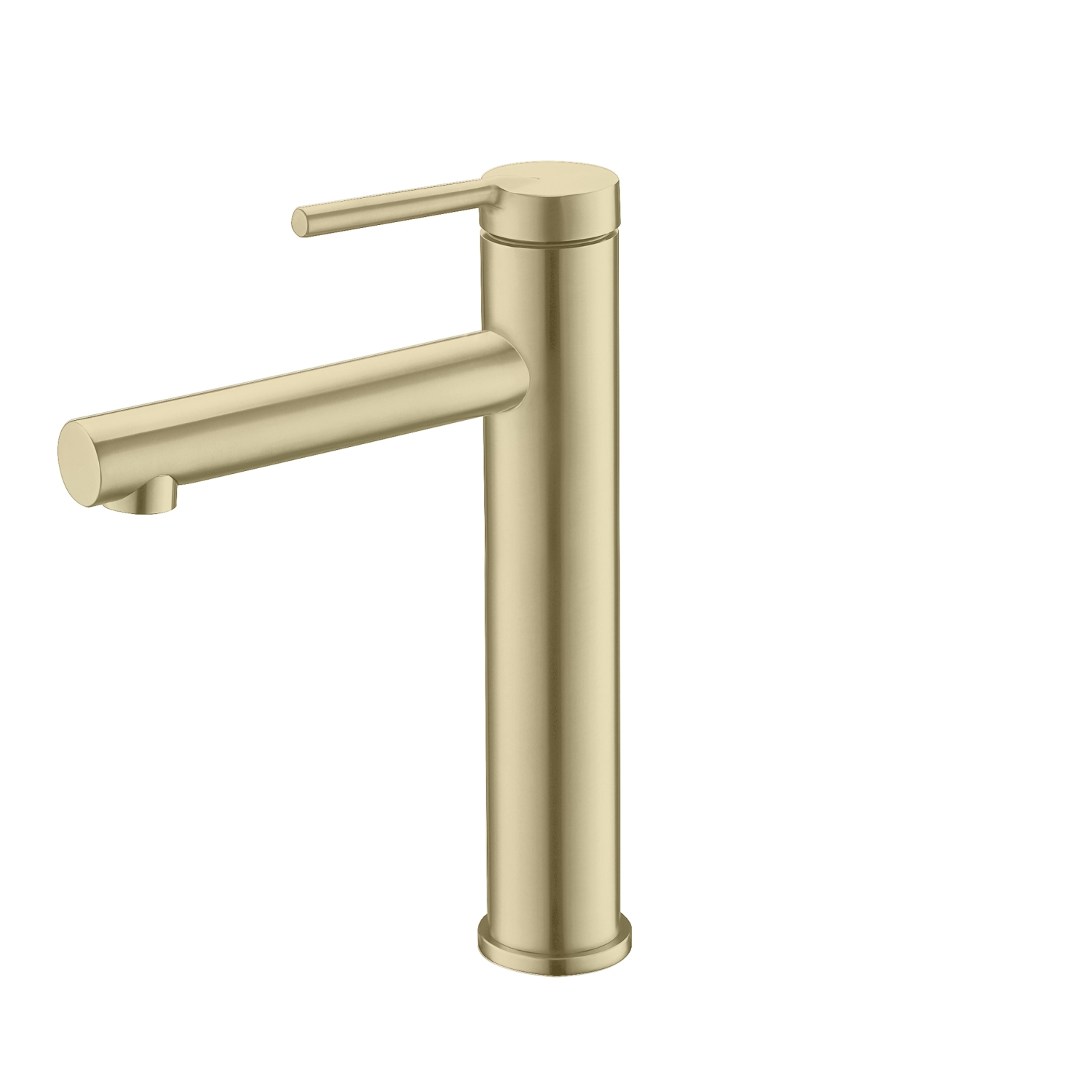 STYLISH Single Handle Bathroom Vessel Sink Faucet, Stainless Steel Brushed Gold Finish B-123G