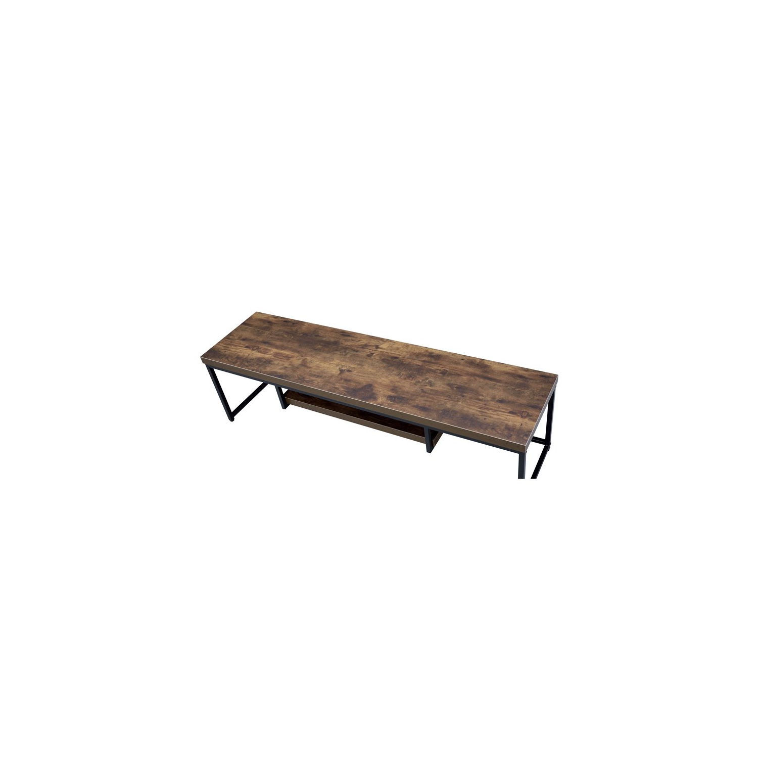 ACME Bob TV Stand in Weathered Oak and Black