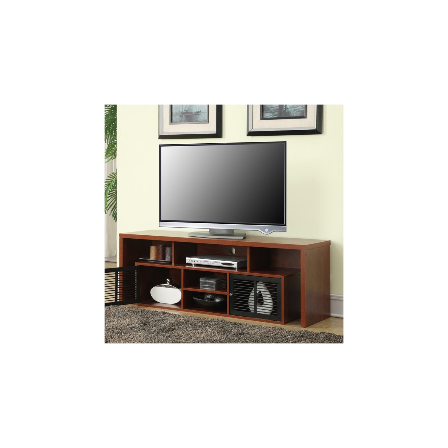 Pemberly Row 62" TV Stand in Cherry