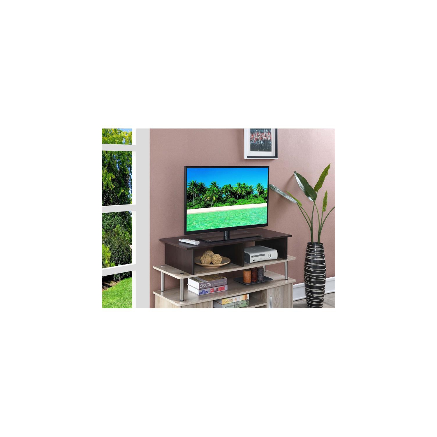 Convenience Concepts Designs2Go Large TV/Monitor Riser in Espresso Wood Finish