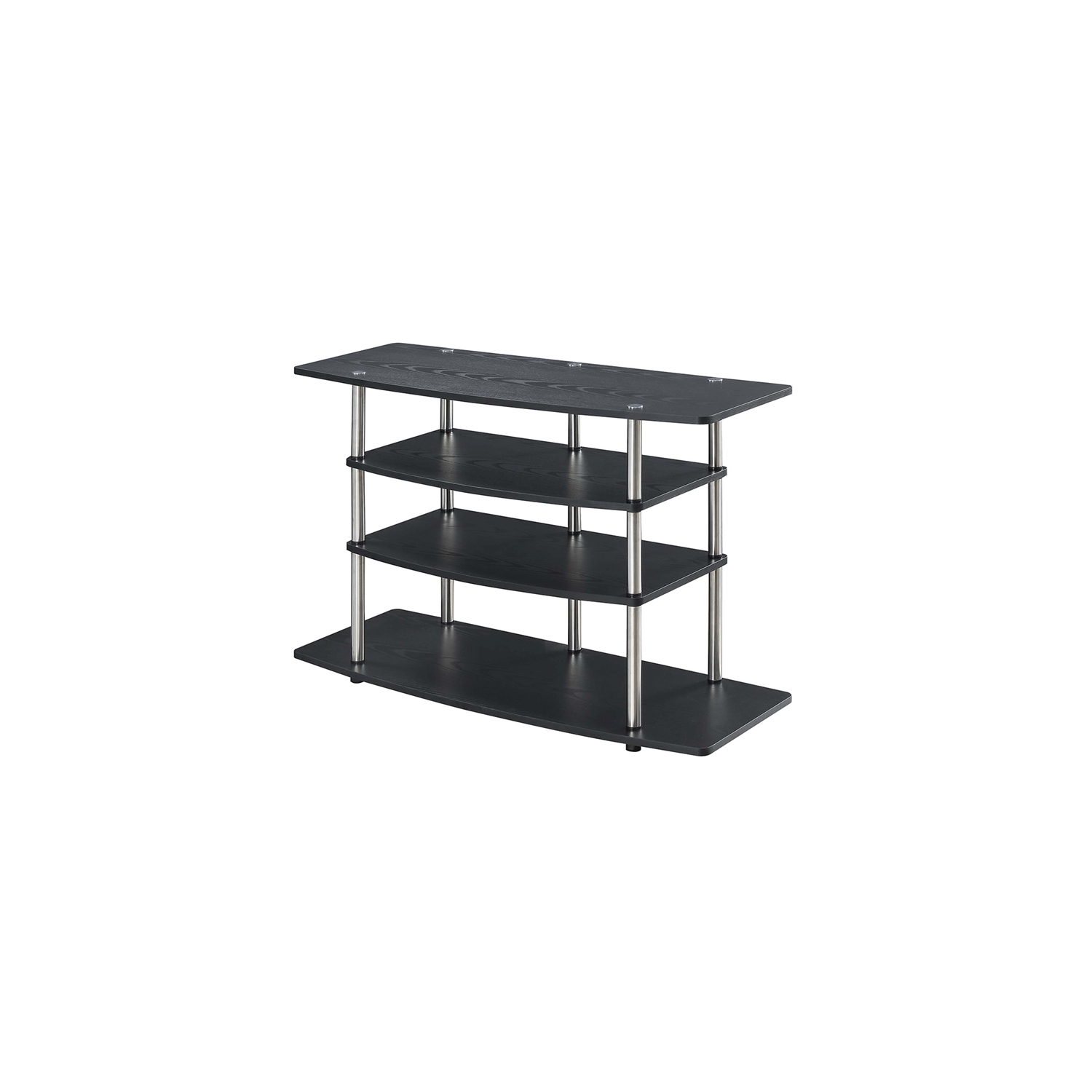 Convenience Concepts Designs2Go No-Tools Wide Highboy 32" TV Stand in Black Wood
