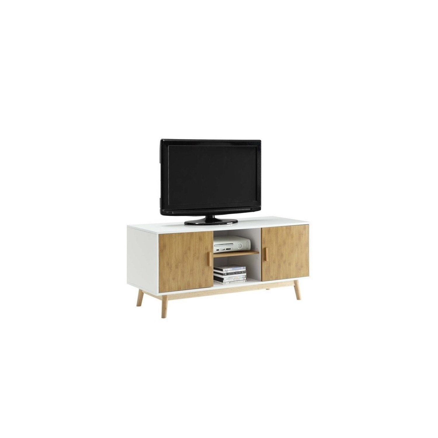 Pemberly Row TV Stand in White
