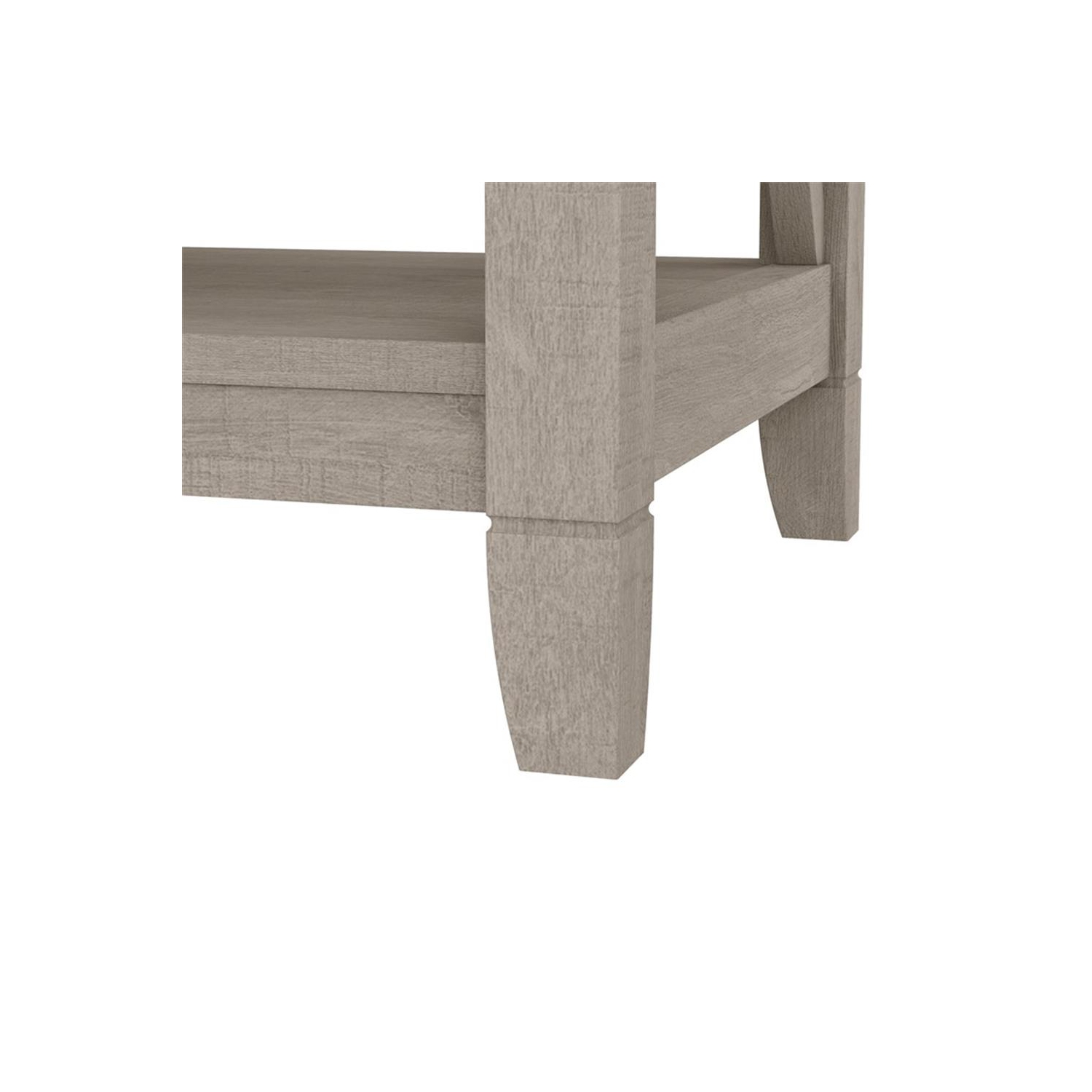 Bush Furniture Key West Tall TV Stand for 65 Inch TV in Washed Gray