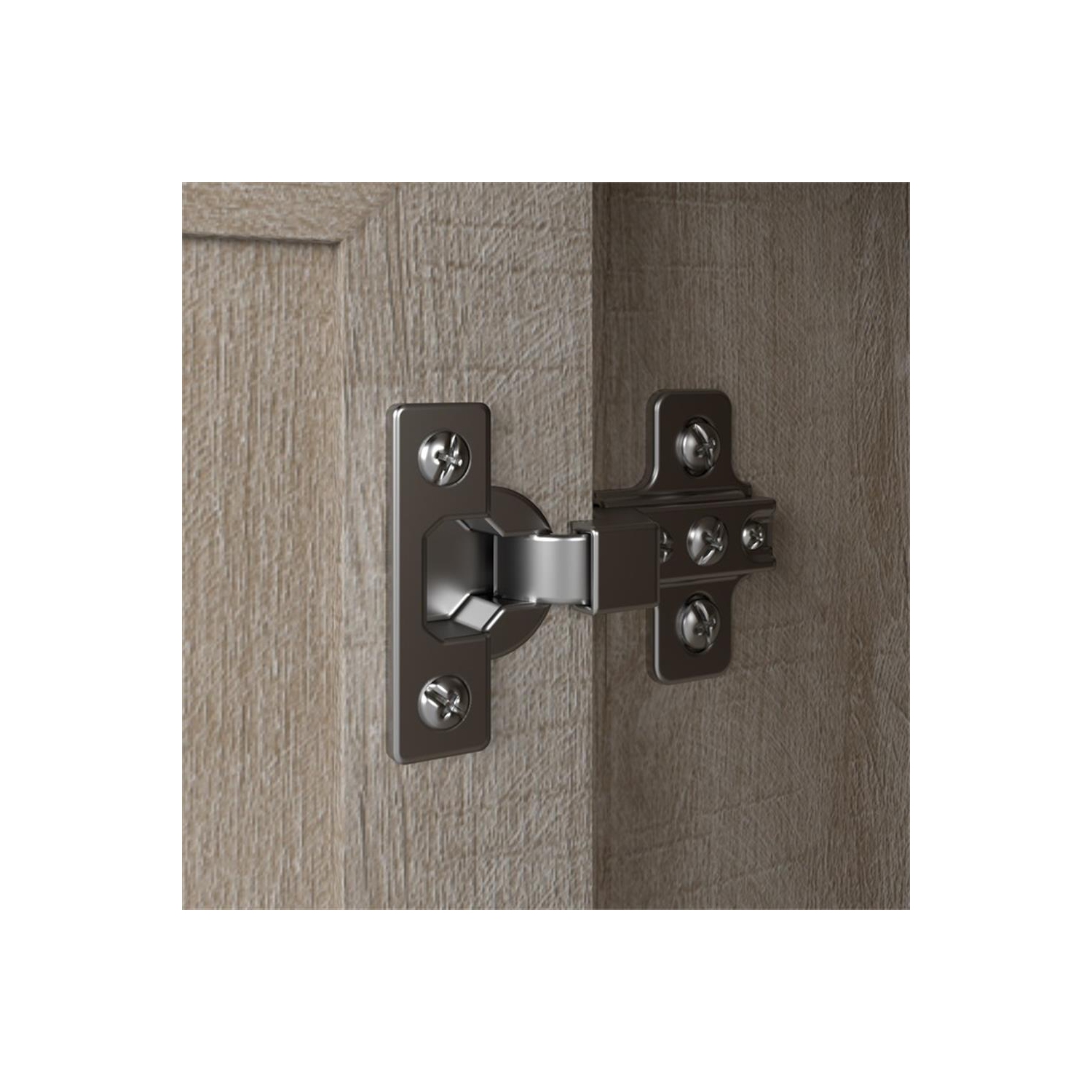 Bush Furniture Key West Tall TV Stand for 65 Inch TV in Washed Gray