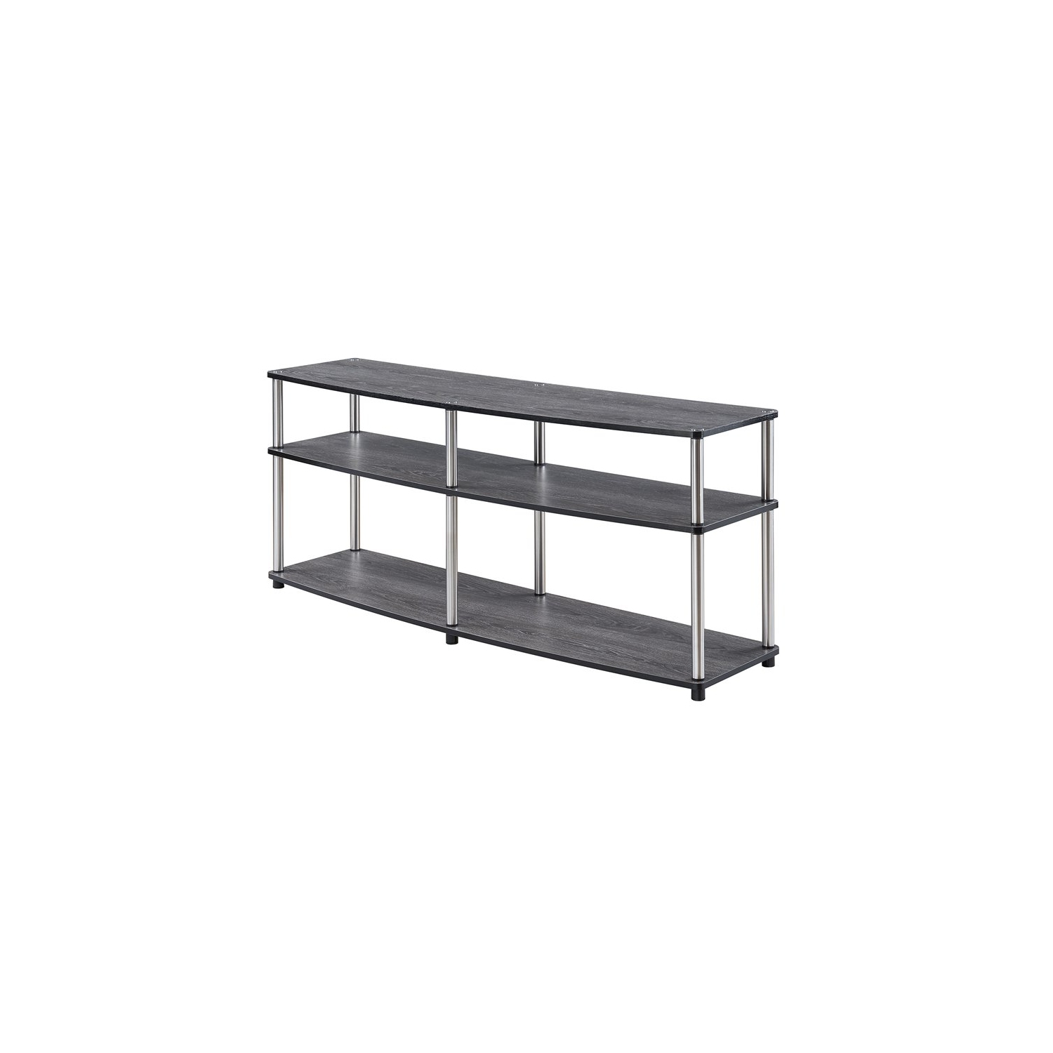 Pemberly Row 3 Tier 60" TV Stand in Weathered Gray