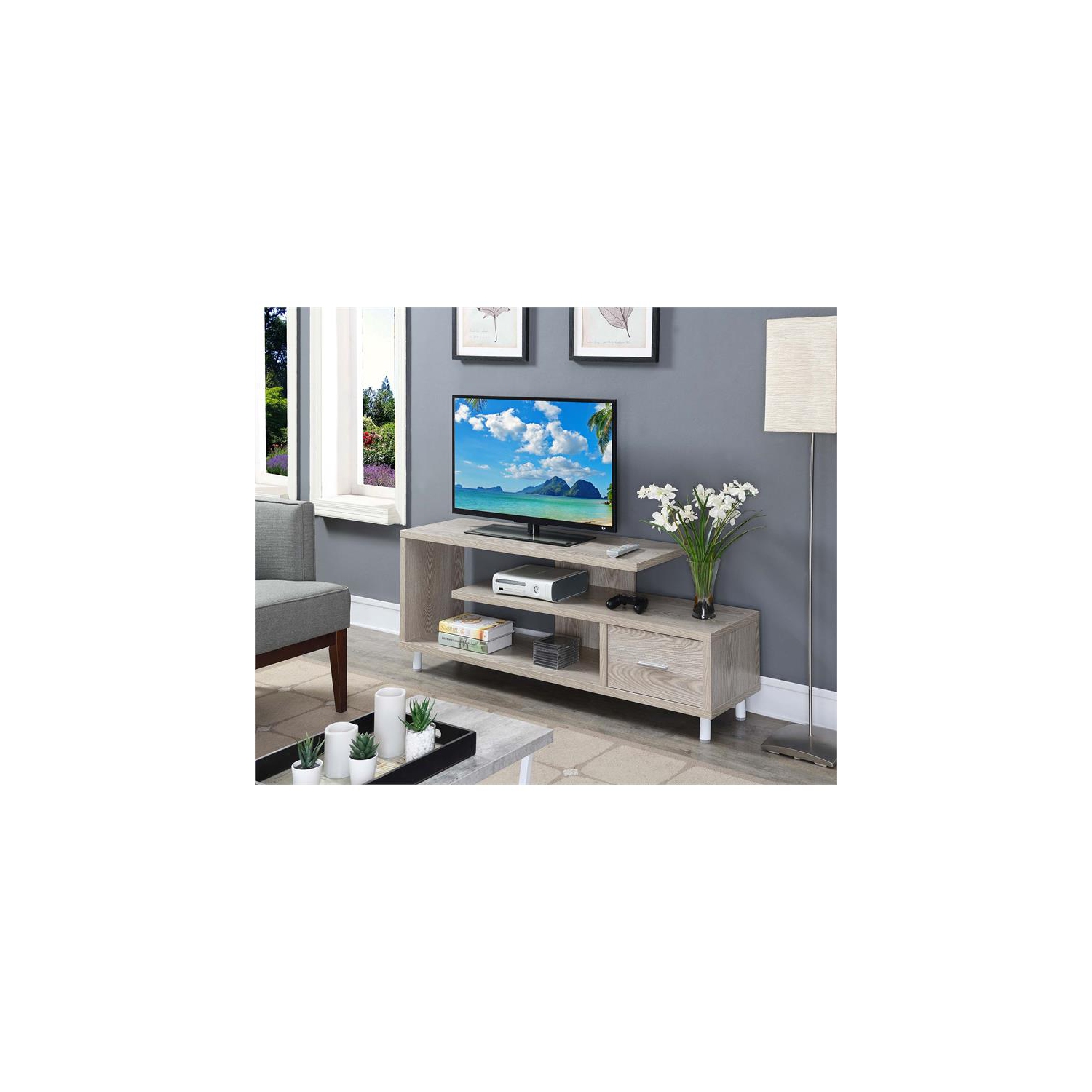 Pemberly Row 60" TV Stand in White