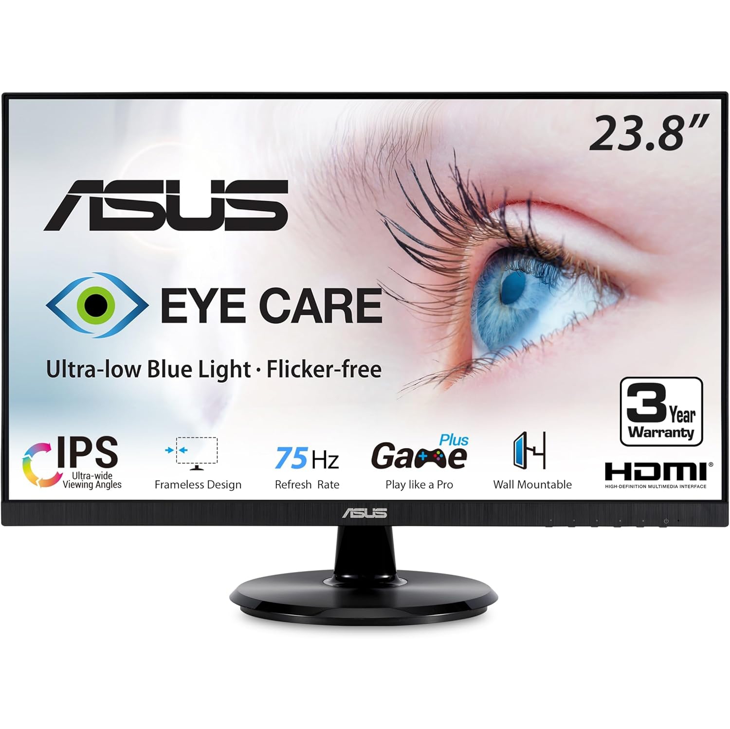 Asus 23.8" 1080p HD 75 Hz GTG IPS LED Moniter -