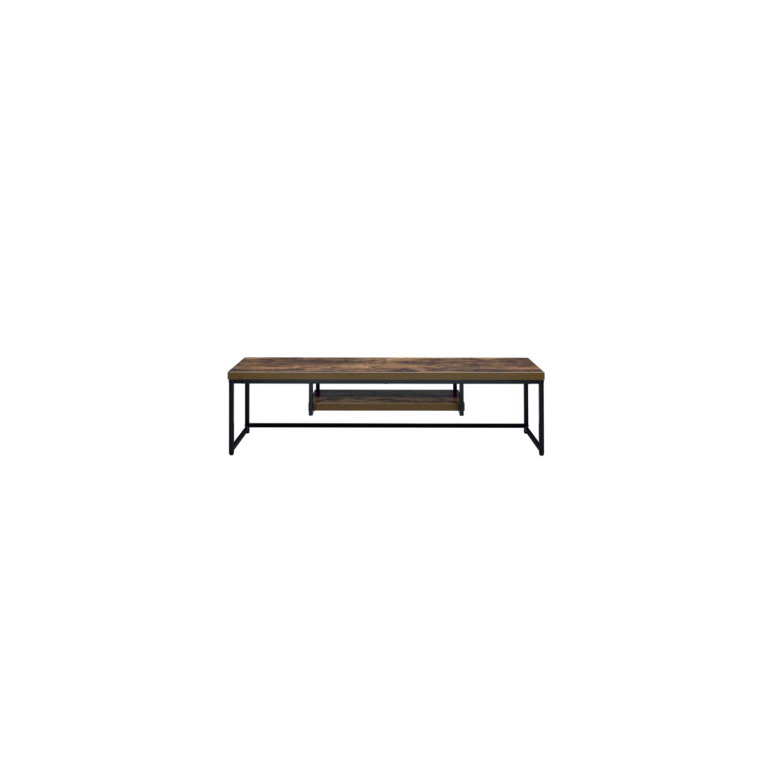 ACME Bob TV Stand in Weathered Oak and Black