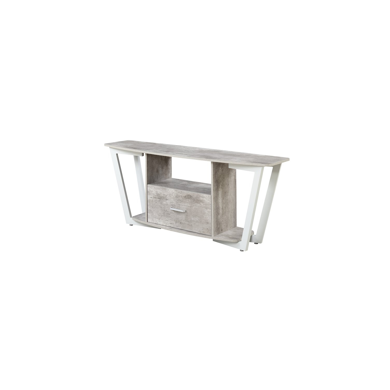 Pemberly Row 60" TV Stand in Gray and White
