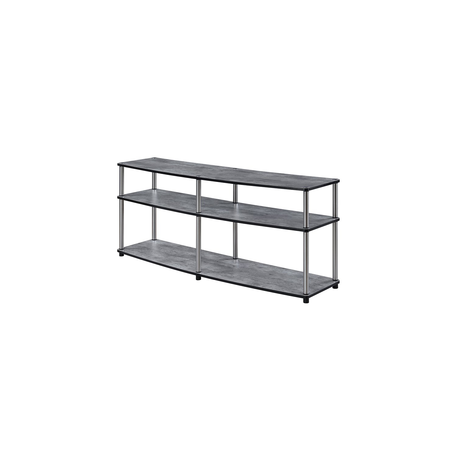 Convenience Concepts Designs2Go Three-Tier 60" TV Stand in Gray Faux Birch Wood