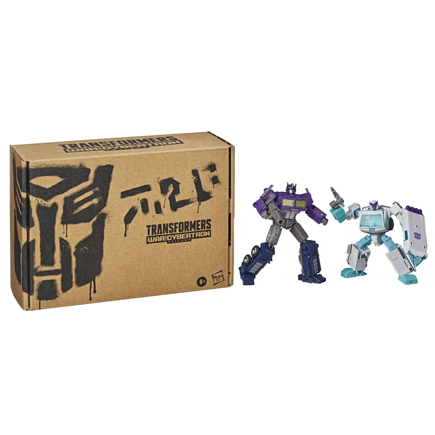 Transformers Generations sélectionne la figurine de luxe Voyager Class - Shattered Glass Ratchet & Optimus prime WFC-GS17 Reissue