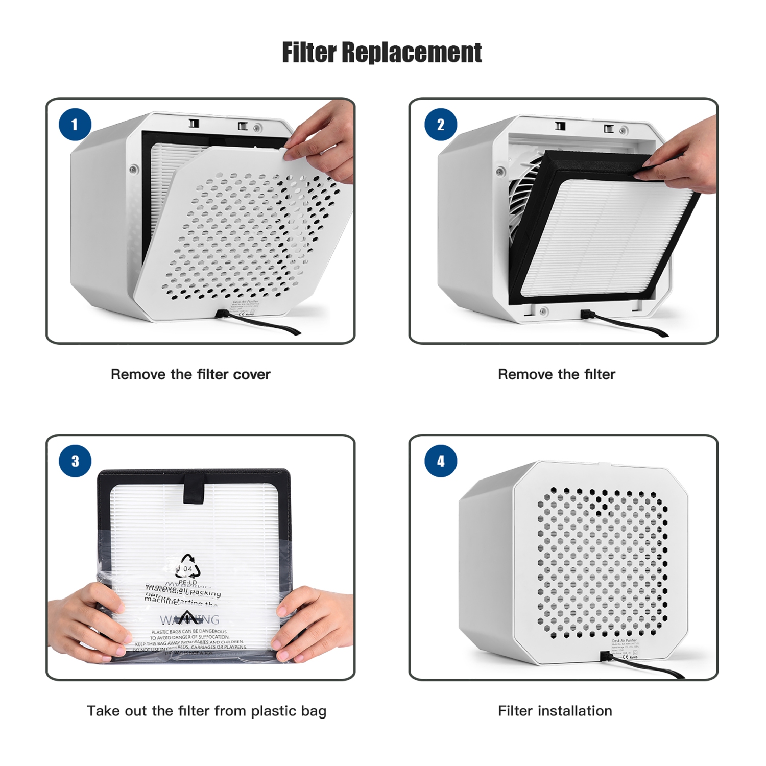 Costway Air Purifier Replacement Filter True HEPA Filter