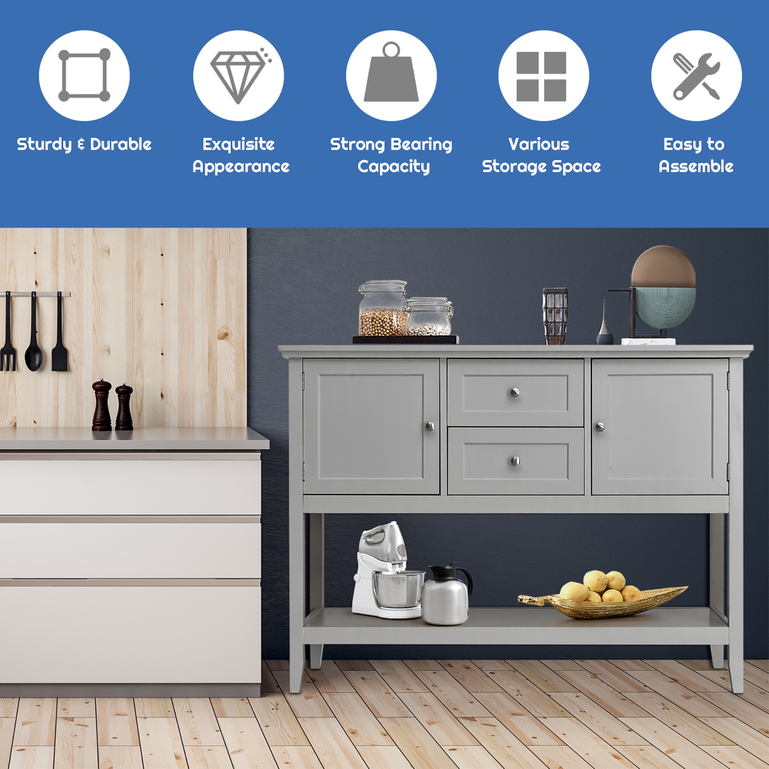 Console en bois Costway