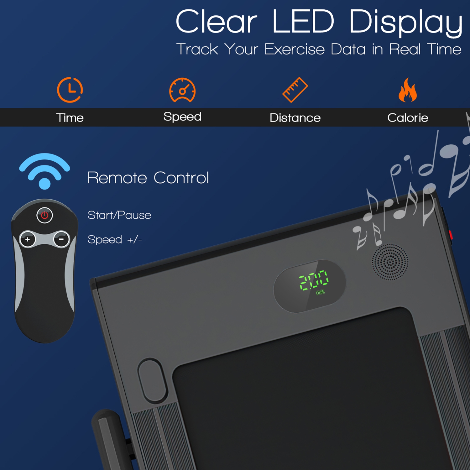 SuperFit 2.25HP 2 in 1 Foldable Under Desk Treadmill/Walking Pad Remote Control