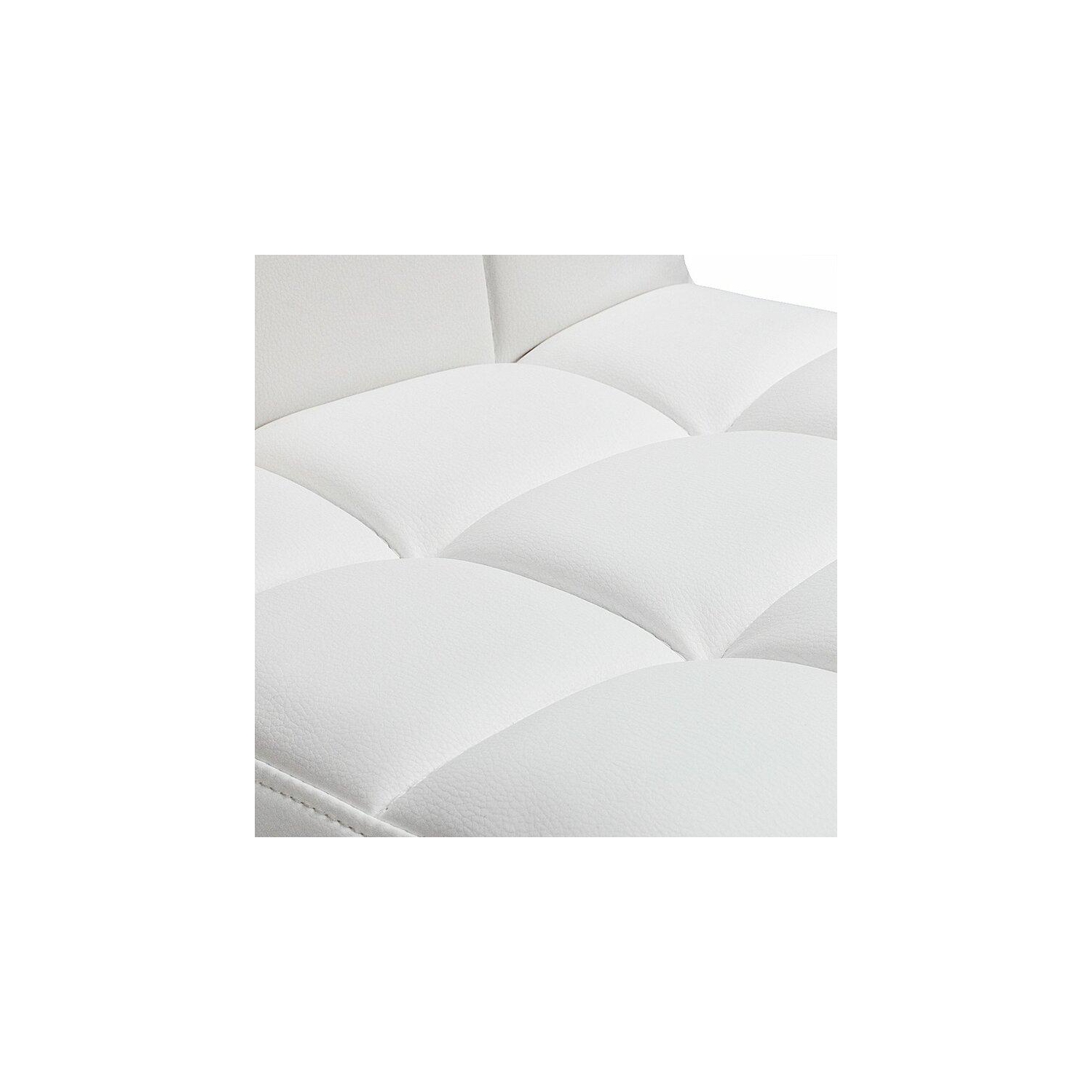 Tabouret de bar à hauteur ajustable à élévation pneumatique avec accoudoirs d’Infinite Imports - Blanc