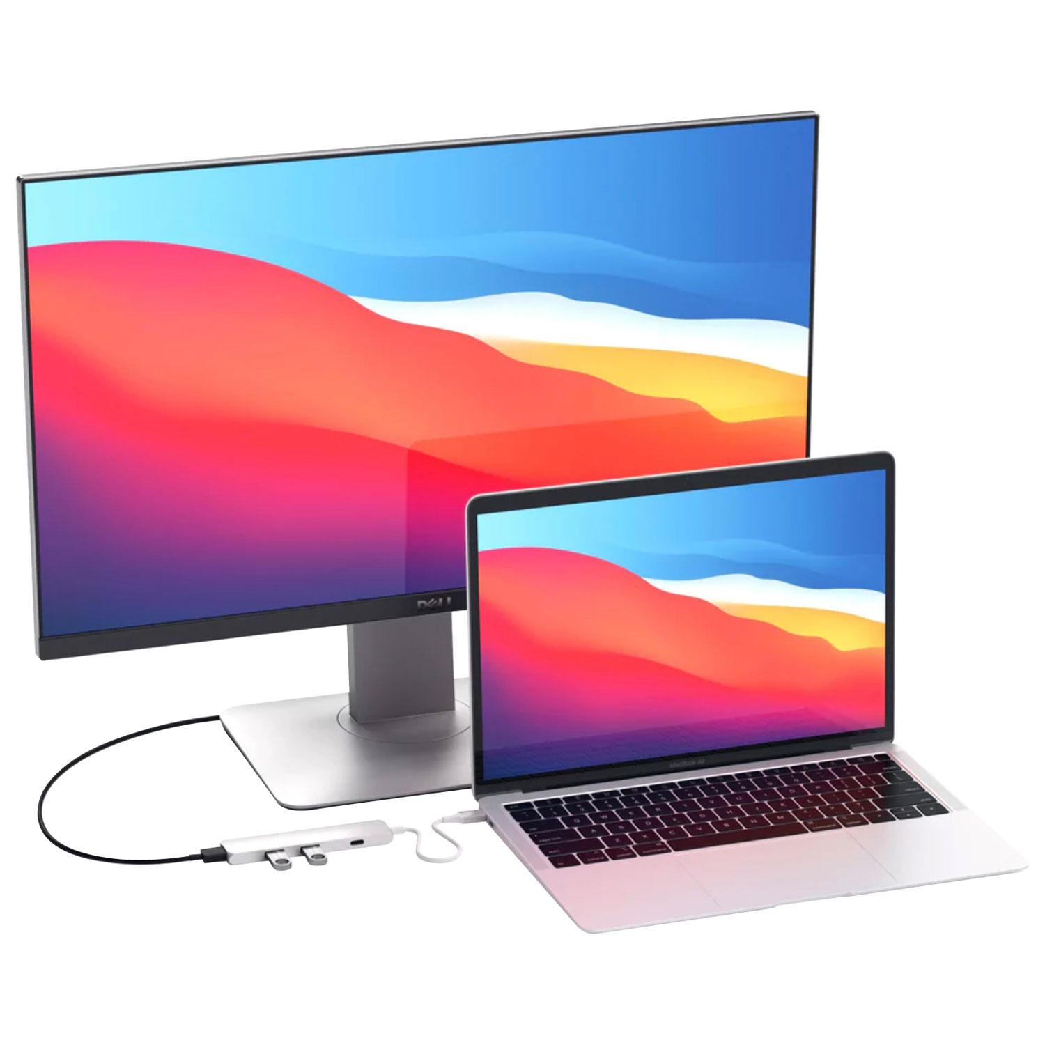 Adaptateur mince 4 ports USB-C multiport 4K HDMI et Ethernet de Satechi - Argenté